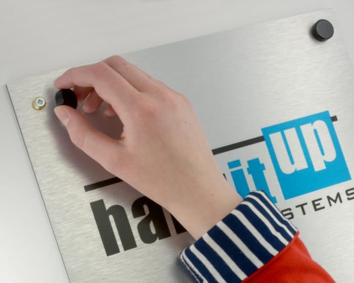 Screw Cover Cap on Alupanel with Custom Graphics